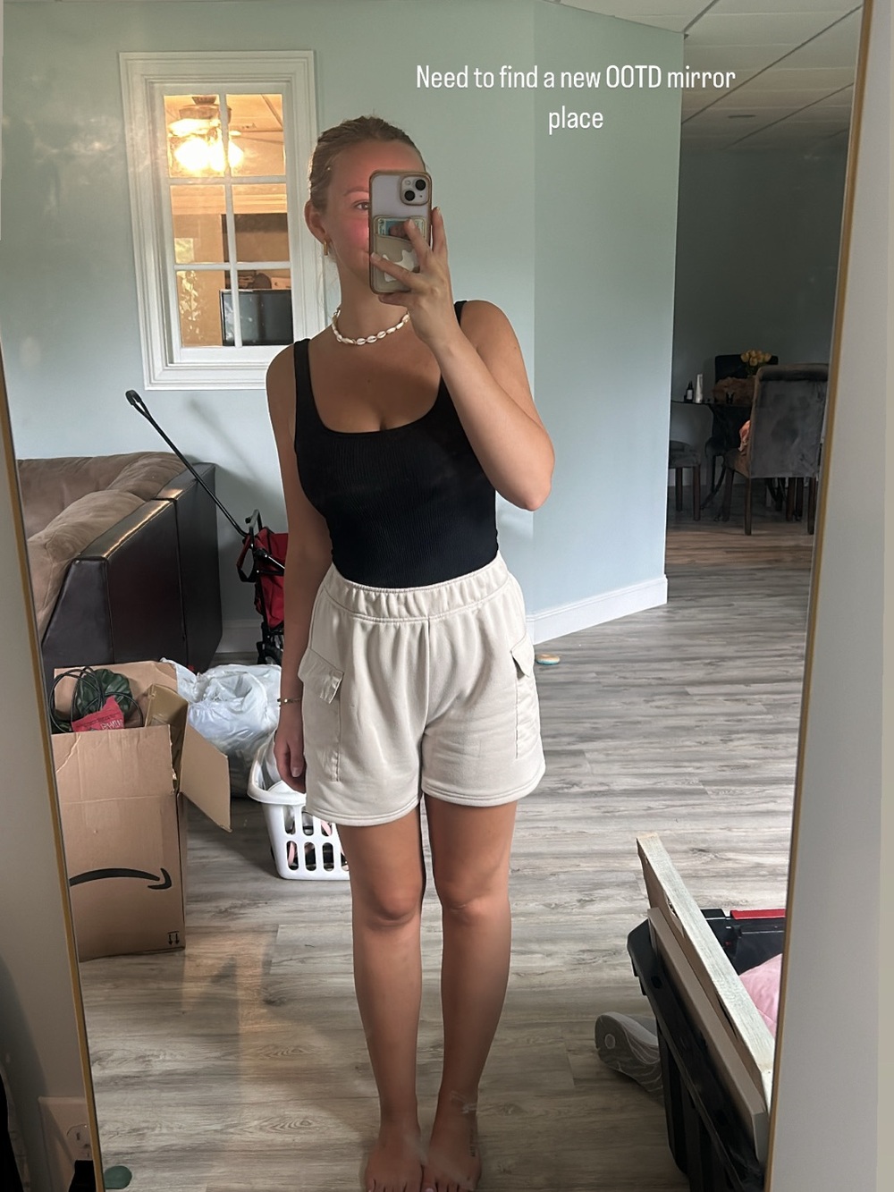 Primark Cream Cargo Drawstring Bermuda Shorts